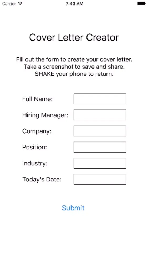 Cover Letter Creator سکرین شاٹس