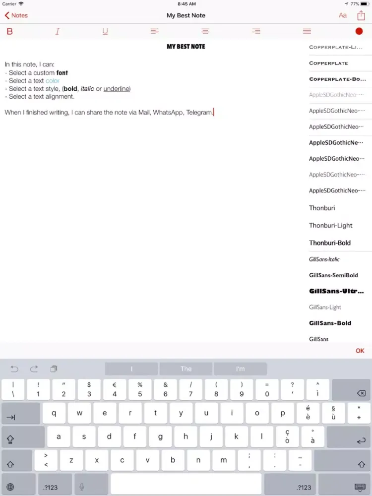 Ảnh chụp màn hình của iFoundJob iPad 