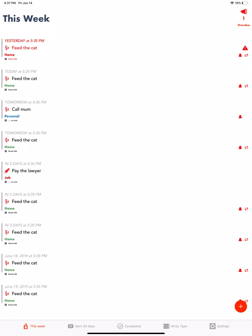 10080: Essential to-do manager iPad  Screenshots