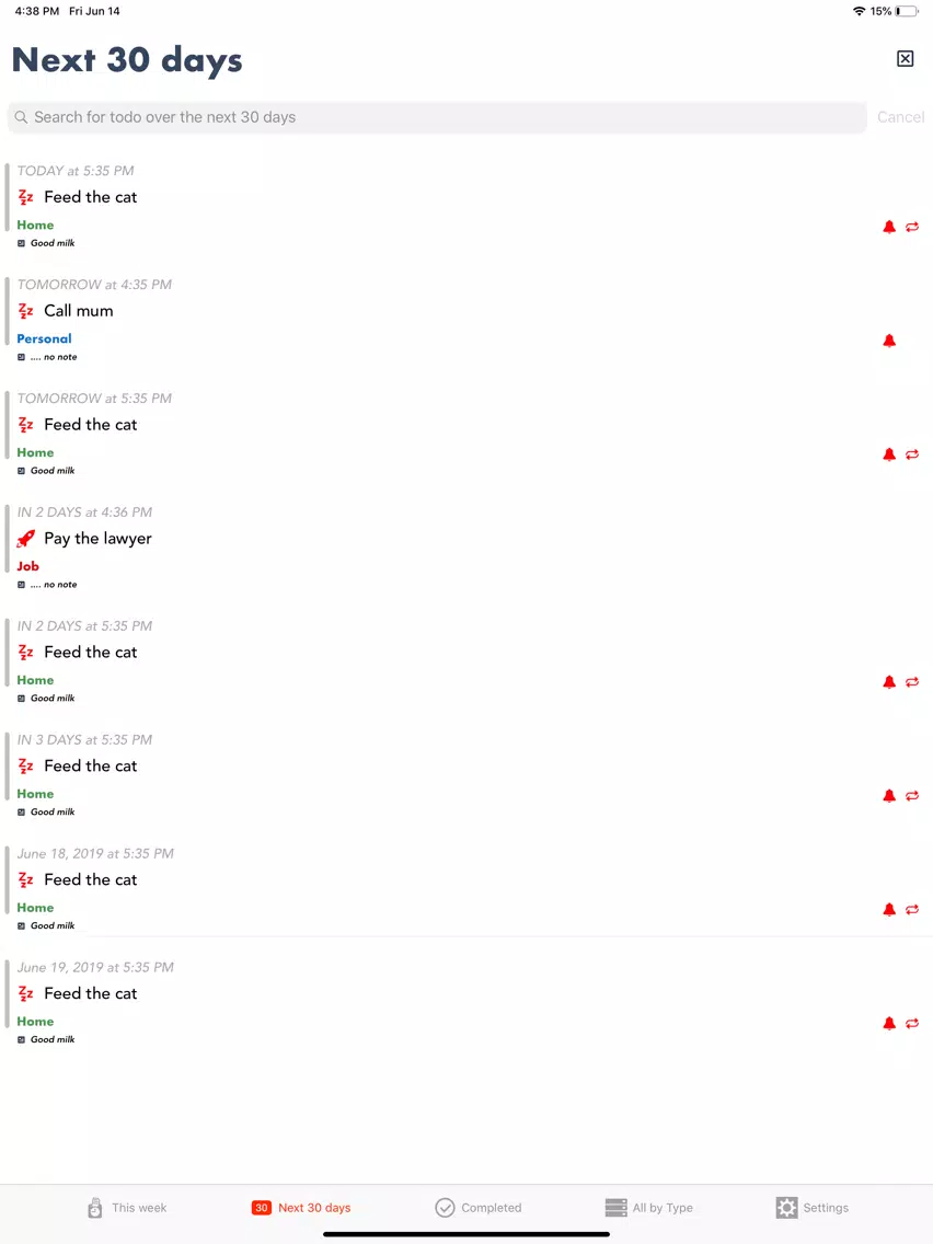 10080: Essential to-do manager iPad  Screenshots
