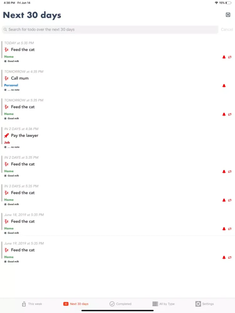 10080: Essential to-do manager iPad  स्क्रीनशॉट
