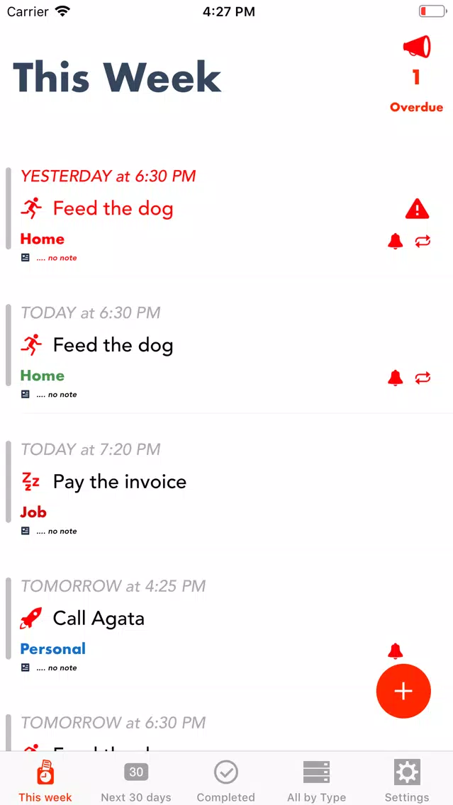 10080: Essential to-do manager Screenshots