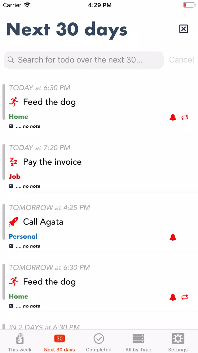 10080: Essential to-do manager Screenshots