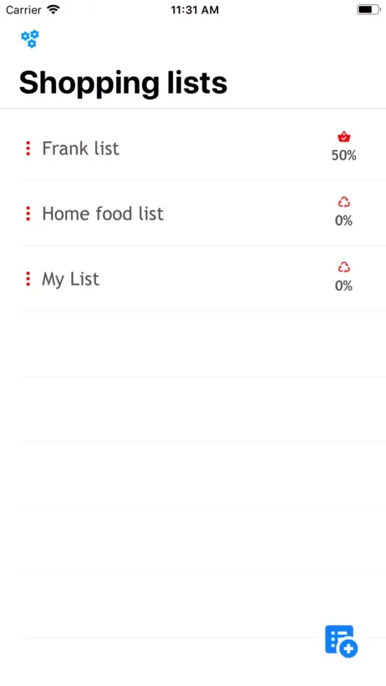 Ảnh chụp màn hình của QuickList simple Shopping List