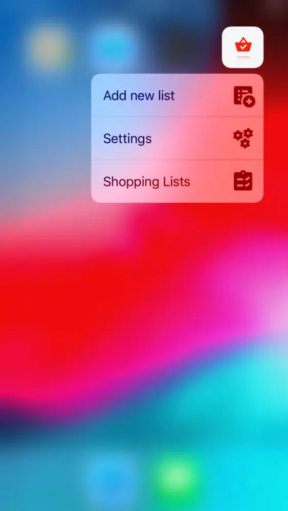 Ảnh chụp màn hình của QuickList simple Shopping List