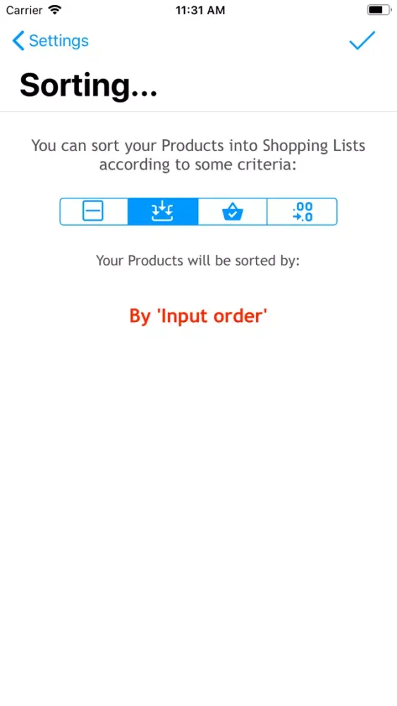 Ảnh chụp màn hình của QuickList simple Shopping List