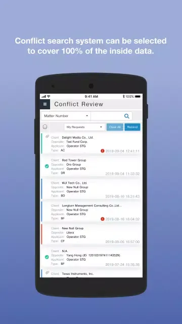 Captures d'écran de MATTEROOM Conflict Search