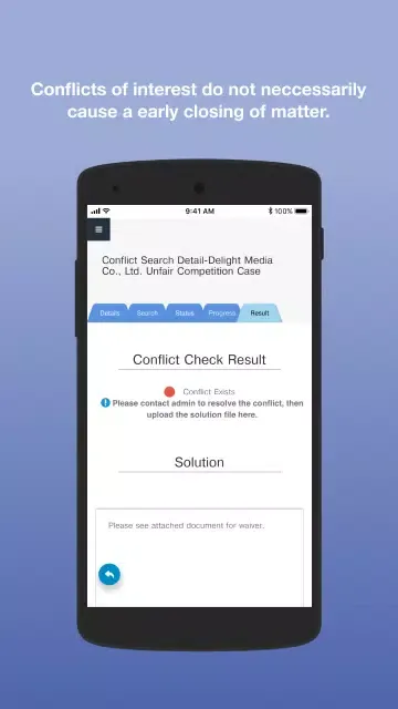 Captures d'écran de MATTEROOM Conflict Search