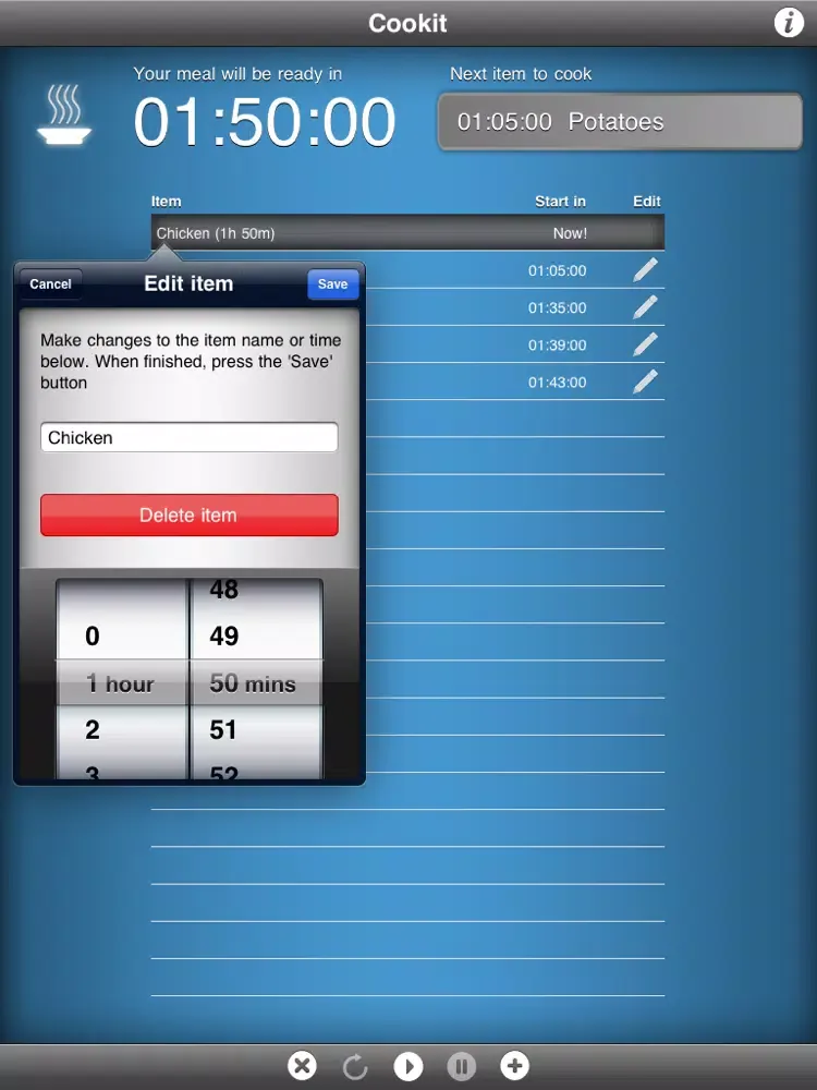 Capturas de tela do Cookit Lite - cooking meal planner iPad 