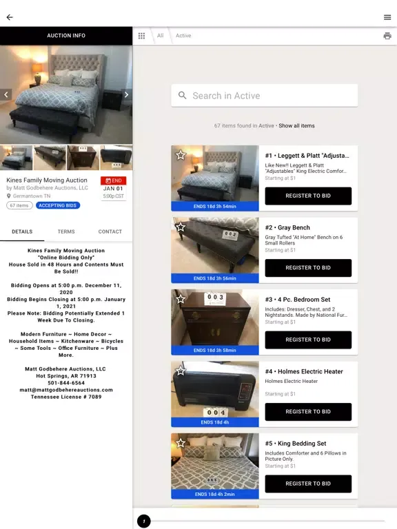Matt Godbehere Auctions iPad  Ekran Görüntüleri