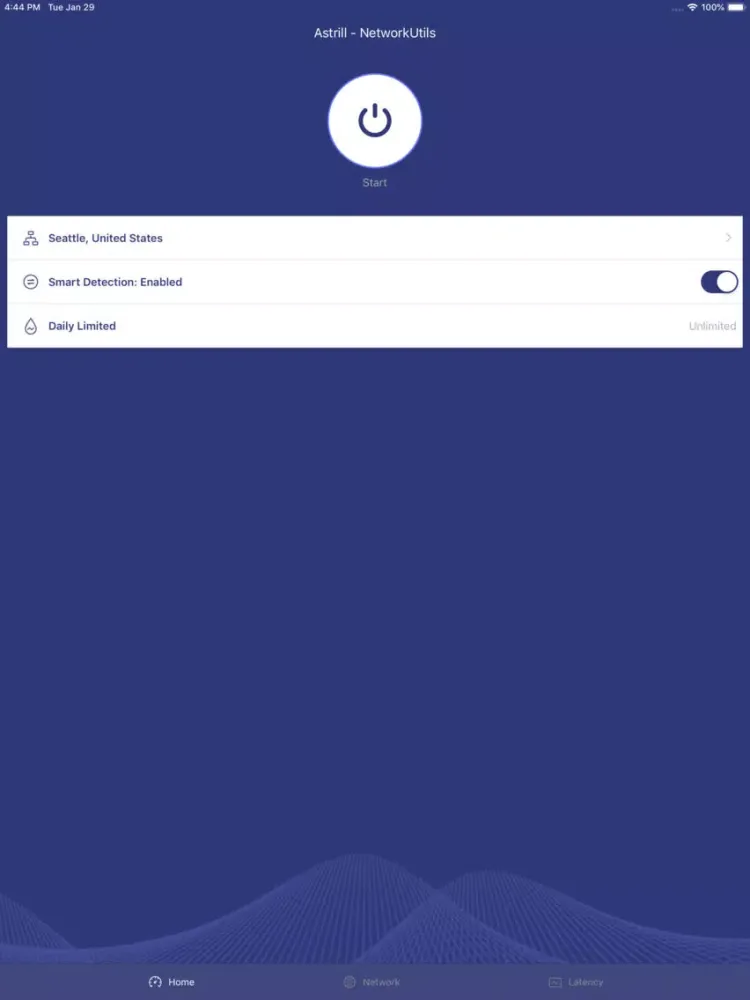 صور Astrill-Speed APN wifi Testing iPad 