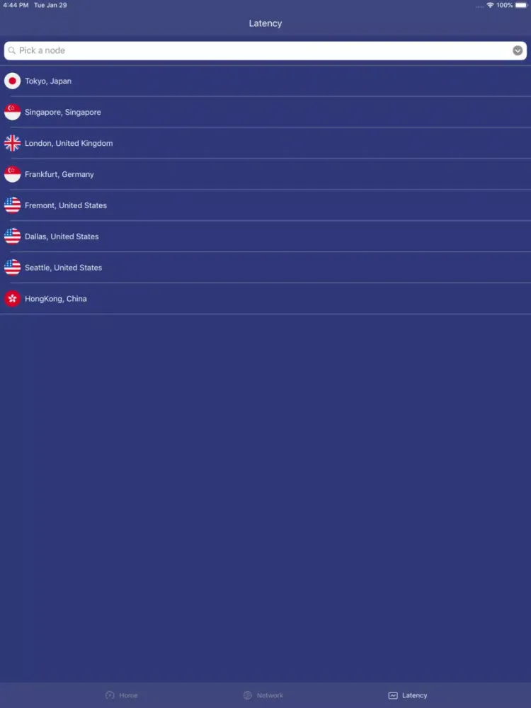 صور Astrill-Speed APN wifi Testing iPad 