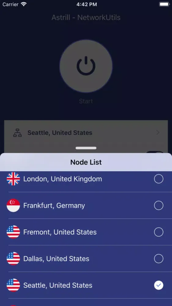 صور Astrill-Speed APN wifi Testing