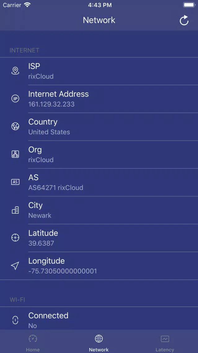 Captures d'écran de Astrill-Speed APN wifi Testing