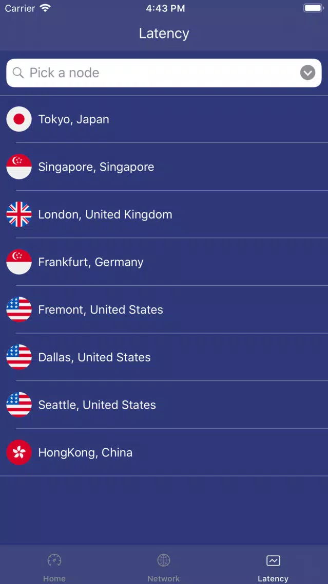 Captures d'écran de Astrill-Speed APN wifi Testing