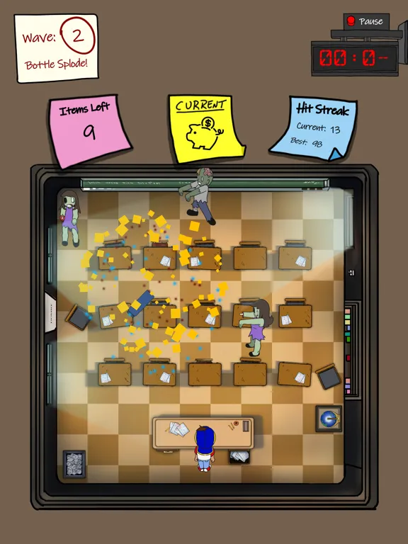 Tangkapan layar Zombies Ate My Homework iPad