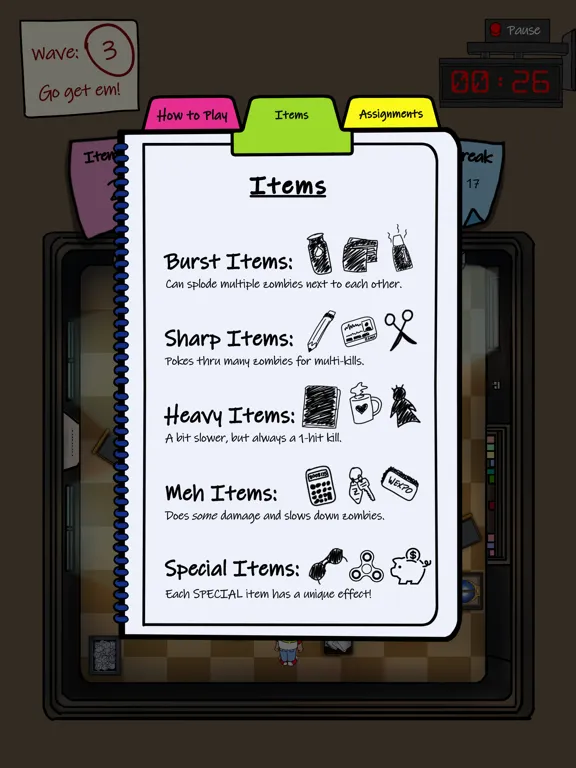 Tangkapan layar Zombies Ate My Homework iPad