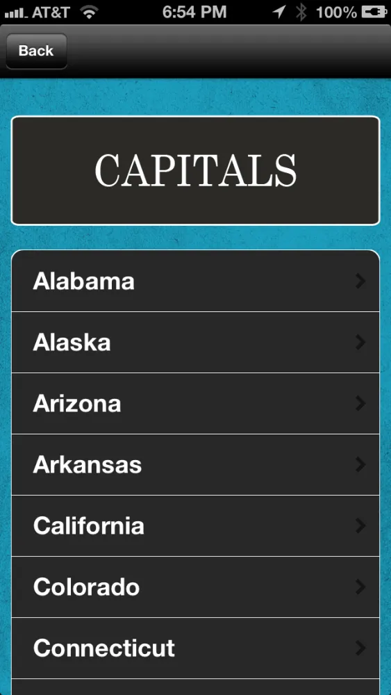 Tangkapan skrin Capitals And States
