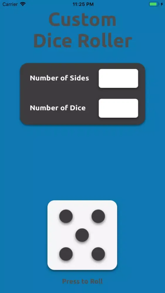 Tangkapan layar Custom Dice Roller