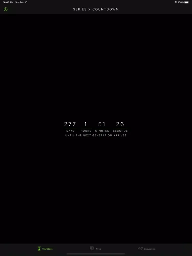 Countdown for Xbox Series X iPad  Screenshots