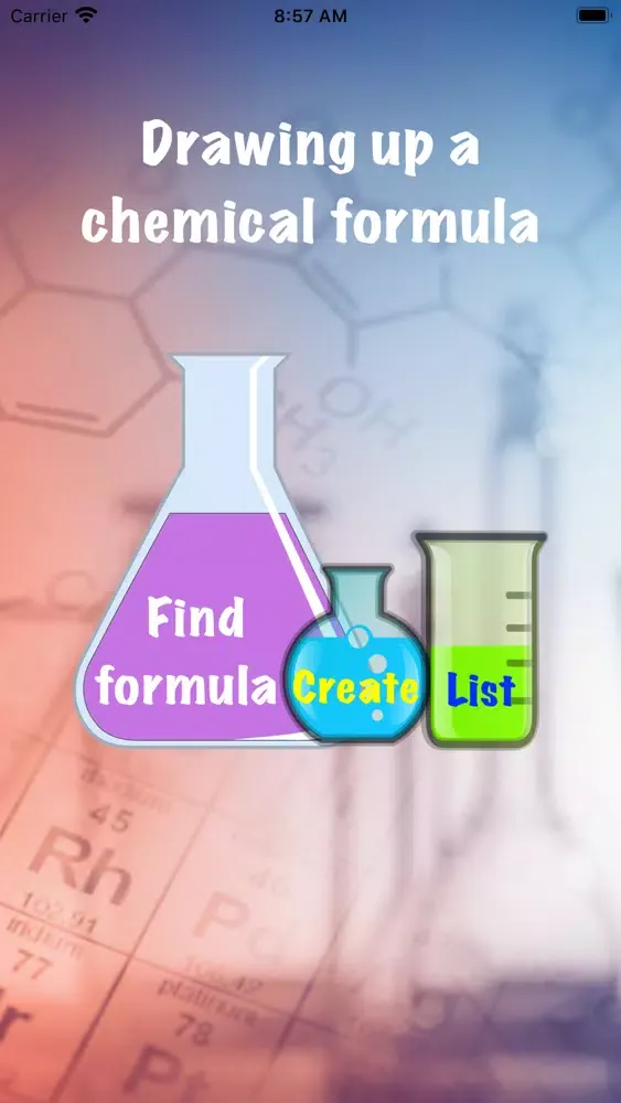 ภาพหน้าจอของ Drawing up a chemical formula