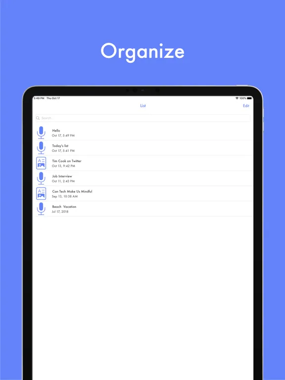 Captures d'écran de Texter - Recording, Transcript iPad 
