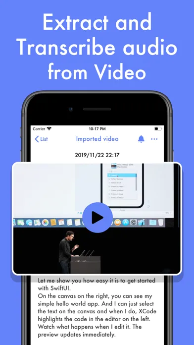 Captures d'écran de Texter - Recording, Transcript