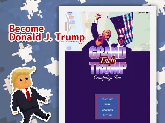 Capturas de pantalla de Grand Theft Trump Campaign Sim iPad 