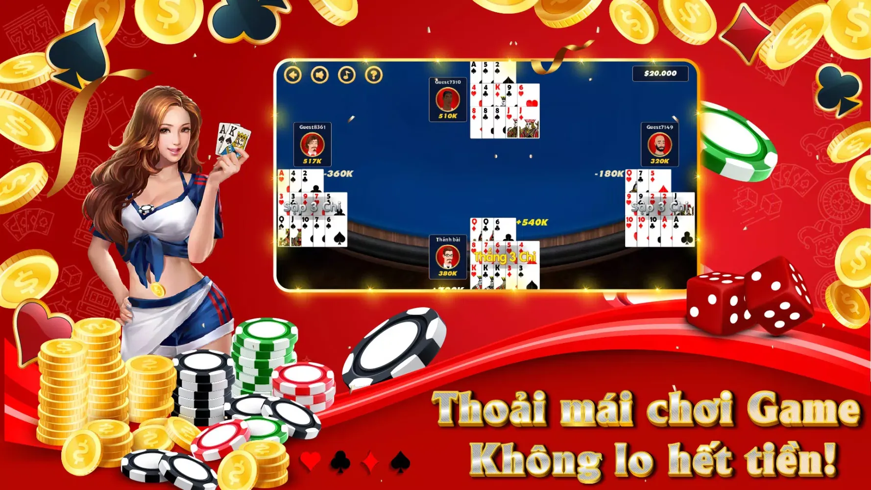 Chinese Poker (Mau Binh) Screenshots