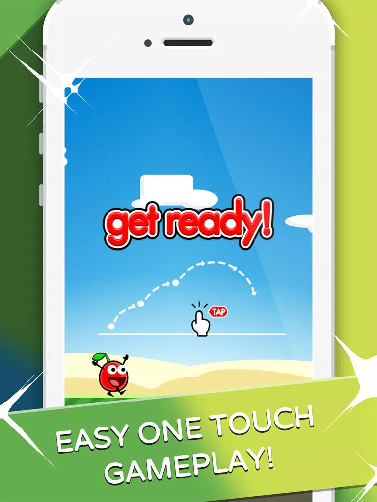 ภาพหน้าจอของ Cherry Triple Jump & Run - Really Hard and Addicting One Touch Platformer iPad 