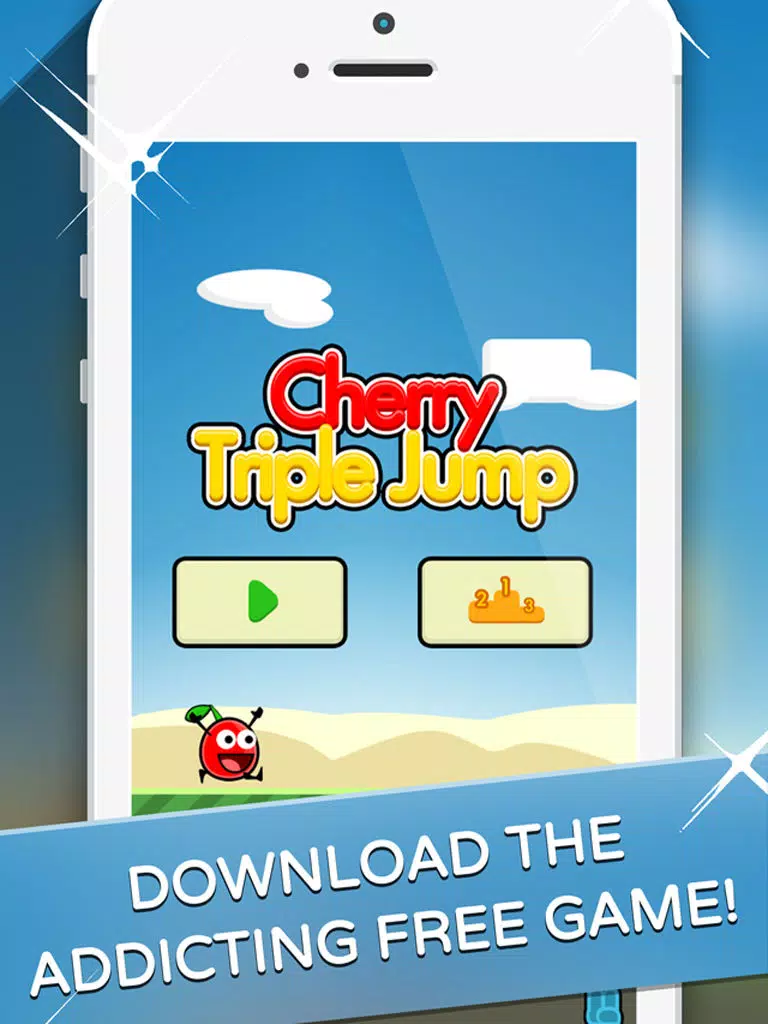 ภาพหน้าจอของ Cherry Triple Jump & Run - Really Hard and Addicting One Touch Platformer iPad 