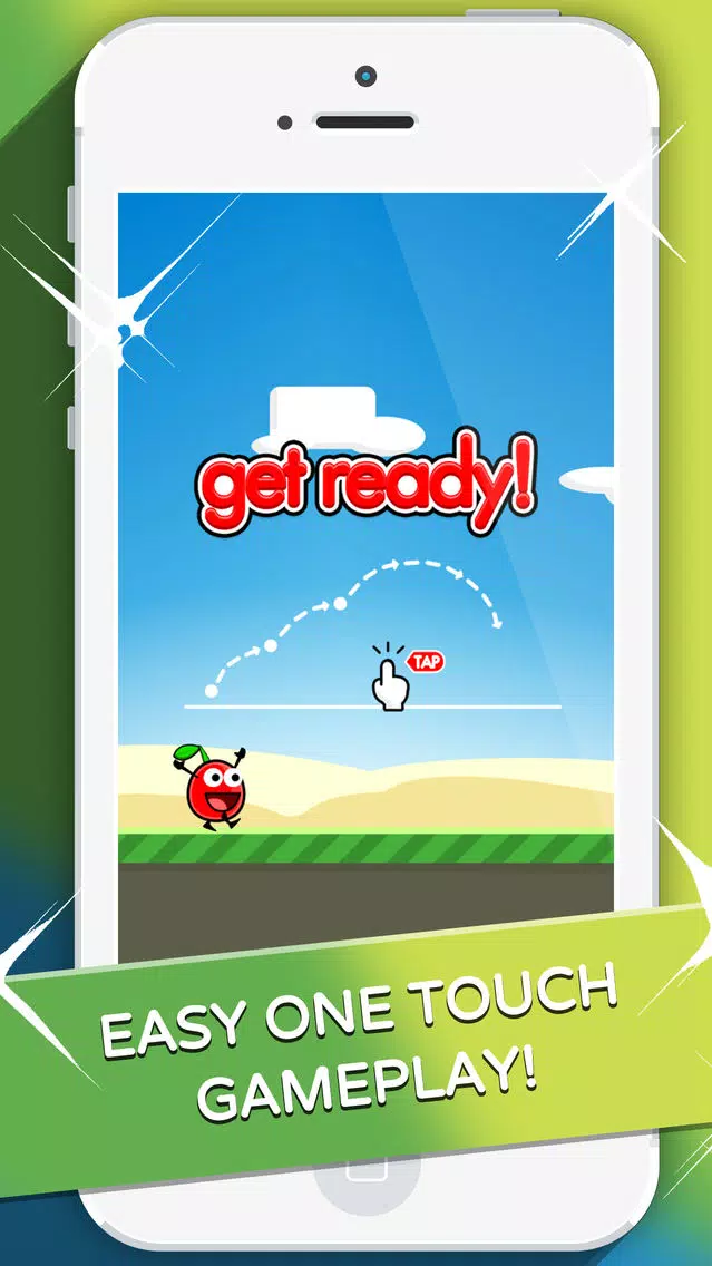 ภาพหน้าจอของ Cherry Triple Jump & Run - Really Hard and Addicting One Touch Platformer