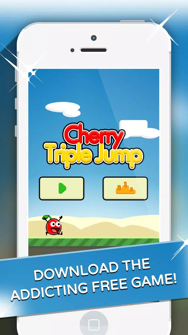 ภาพหน้าจอของ Cherry Triple Jump & Run - Really Hard and Addicting One Touch Platformer
