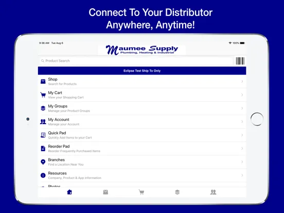 Zrzuty ekranu Maumee Supply OE Touch iPad 