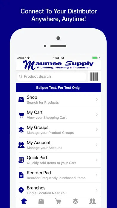 Zrzuty ekranu Maumee Supply OE Touch