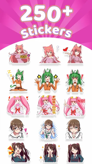 Скриншоты Anime Stickers ⋆