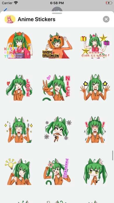 Скриншоты Anime Stickers ⋆