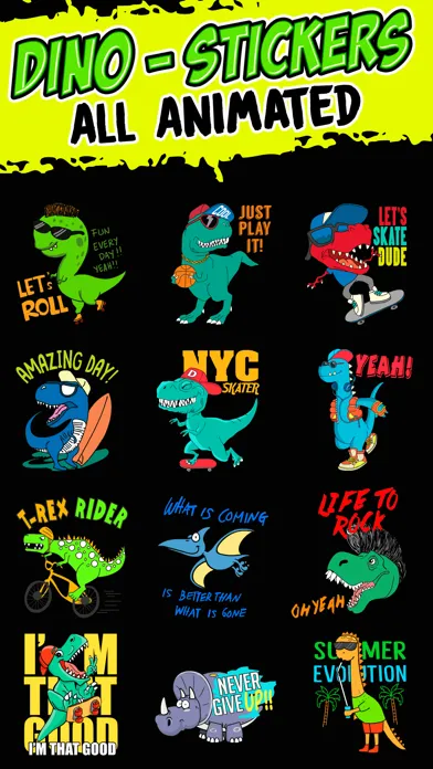 Capturas de pantalla de Dinosaur: Animated Stickers