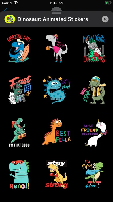 Capturas de pantalla de Dinosaur: Animated Stickers