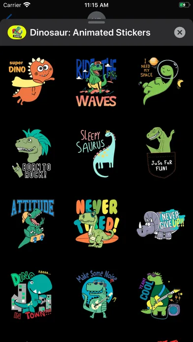 Capturas de pantalla de Dinosaur: Animated Stickers
