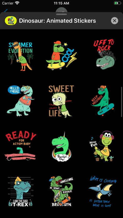 Capturas de pantalla de Dinosaur: Animated Stickers