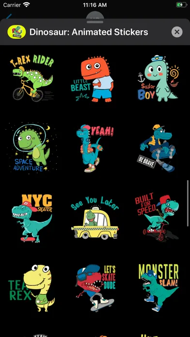 Capturas de pantalla de Dinosaur: Animated Stickers