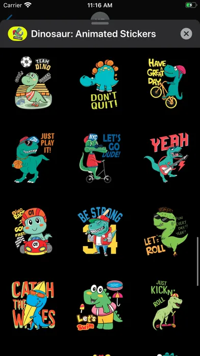Capturas de pantalla de Dinosaur: Animated Stickers