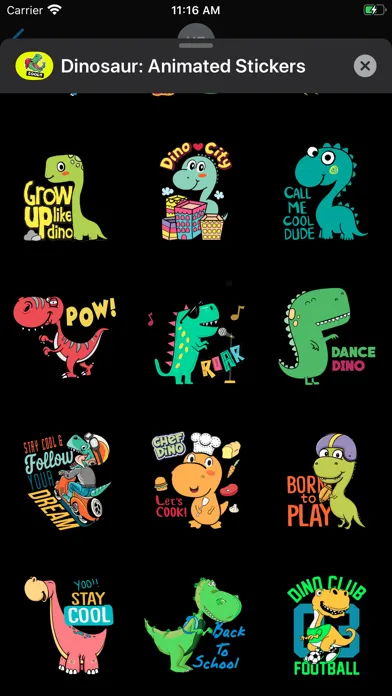 Capturas de pantalla de Dinosaur: Animated Stickers