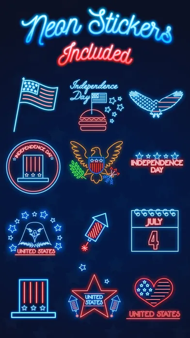 4th of July: Animated Stickers 스크린샷