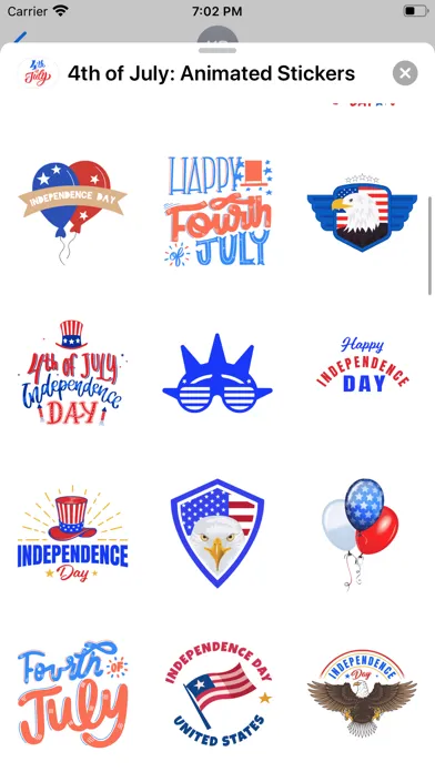 4th of July: Animated Stickers 스크린샷