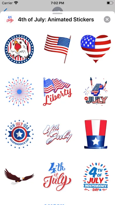 4th of July: Animated Stickers 스크린샷