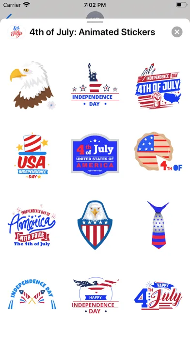 4th of July: Animated Stickers 스크린샷