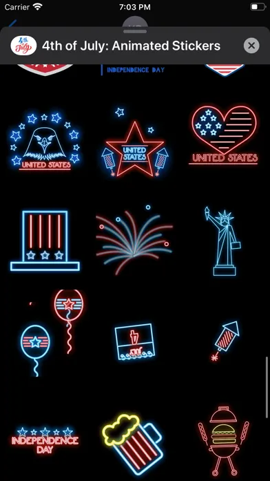 4th of July: Animated Stickers 스크린샷