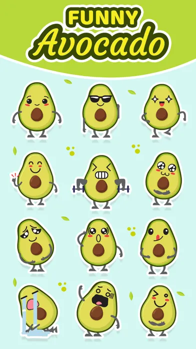 Capturas de pantalla de Avocado: Animated Stickers